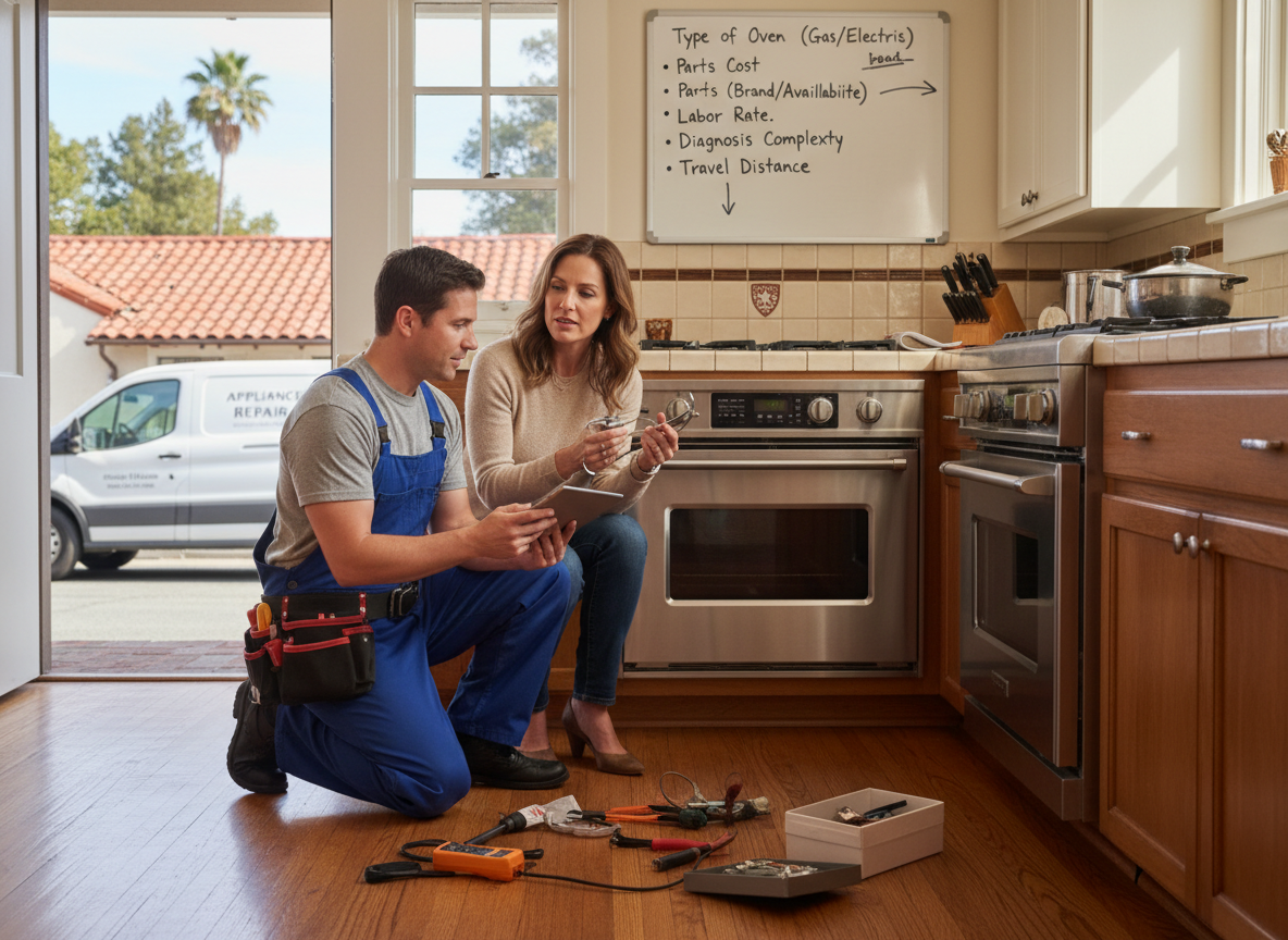 What Influences Oven Repair Costs In Stanford